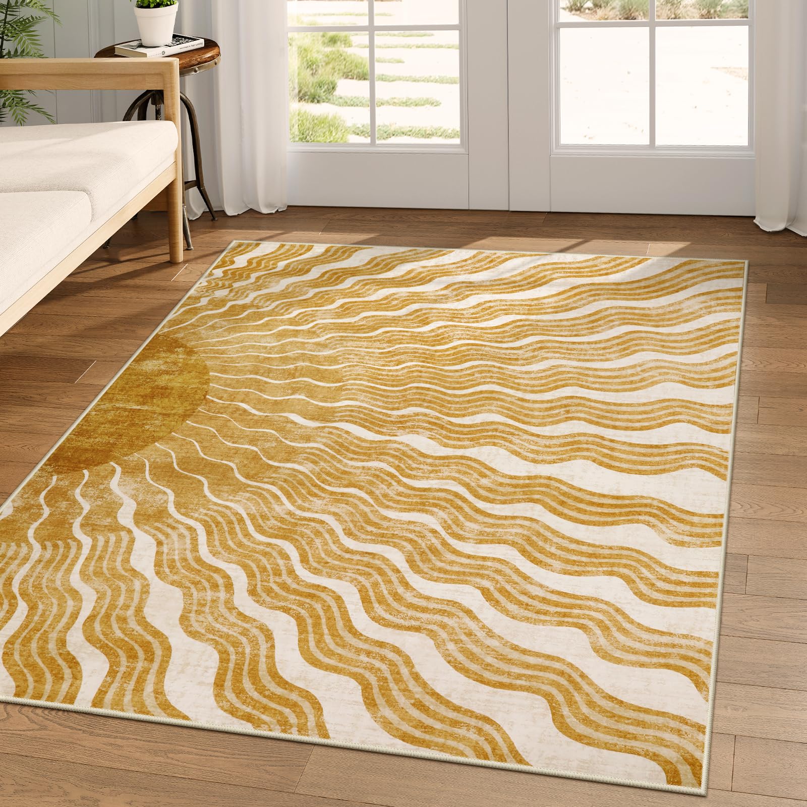 Amazon.com: Hedlive Boho Washable Rugs 5x7, Sun Print Soft Nursery